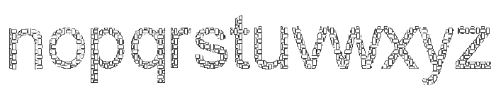 Woven Brick outline Font LOWERCASE