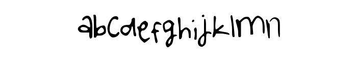 WritingintheCar Font LOWERCASE