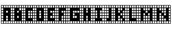 X-Grid Font UPPERCASE