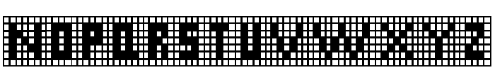 X-Grid Font LOWERCASE