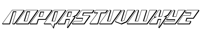 X-Racer 3D Italic Font LOWERCASE