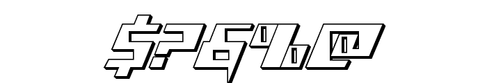 X-Racer 3D Regular Font OTHER CHARS