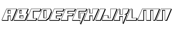 X-Racer 3D Regular Font LOWERCASE