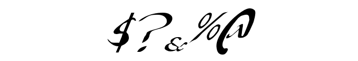 Xaphan Expanded Italic Font OTHER CHARS
