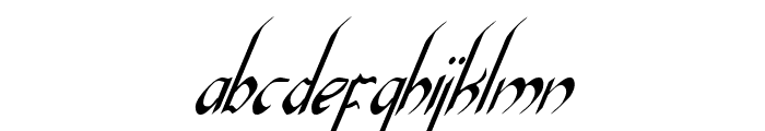 Xaphan II Condensed Italic Font LOWERCASE