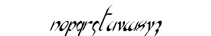 Xaphan II Condensed Italic Font LOWERCASE