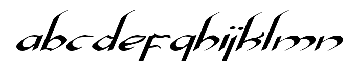 Xaphan II Expanded Italic Font LOWERCASE