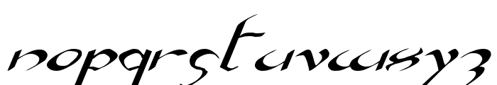 Xaphan II Expanded Italic Font LOWERCASE