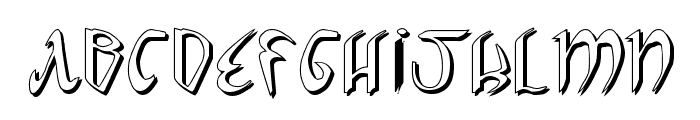 Xaphan II Shadow Font UPPERCASE