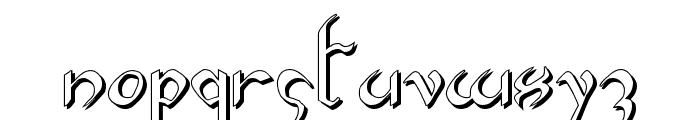 Xaphan II Shadow Font LOWERCASE