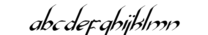 Xaphan Italic Font LOWERCASE