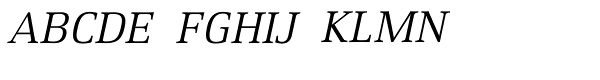 Xenois Serif Pro Italic Font UPPERCASE
