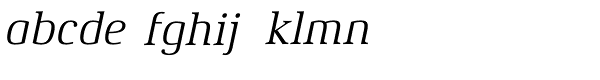 Xenois Serif Pro Italic Font LOWERCASE