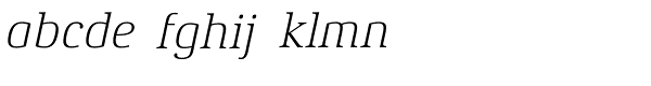 Xenois Serif Pro Light Italic Font LOWERCASE
