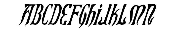 Xiphos Condensed Italic Font UPPERCASE