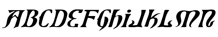 Xiphos Expanded Italic Font UPPERCASE