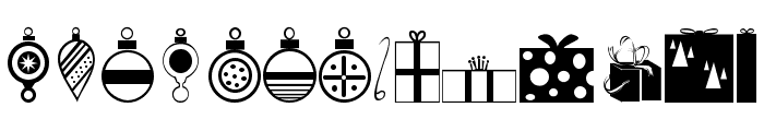 Xmas Font Dingbats Font UPPERCASE