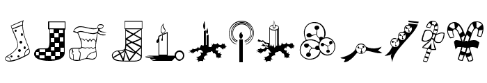 Xmas Font Dingbats Font LOWERCASE