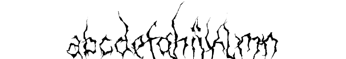 XXII Ultimate-Black-Metal Fallen-Angel Font LOWERCASE