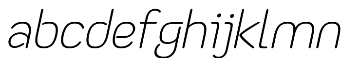 Yaahowu Light Italic Italic Font LOWERCASE