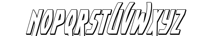 Yankee Clipper 3D Italic Font LOWERCASE