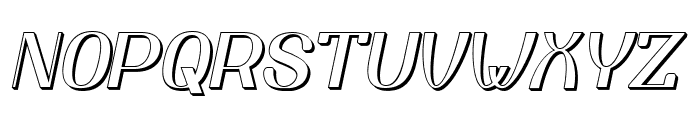 Yiggivoo Unicode 3D Italic Font UPPERCASE