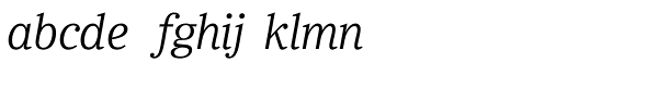 Ysobel Pro Light Italic Font LOWERCASE