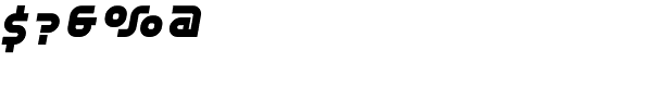 YWFT Unisect Black Oblique Font OTHER CHARS