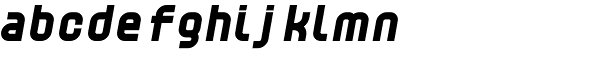 YWFT Unisect Black Oblique Font LOWERCASE