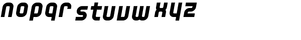 YWFT Unisect Black Oblique Font LOWERCASE