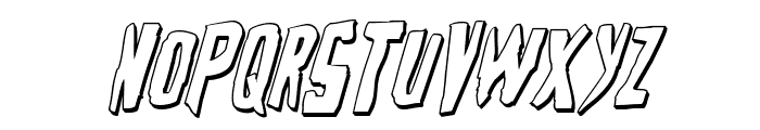Zakenstein 3D Italic Font LOWERCASE
