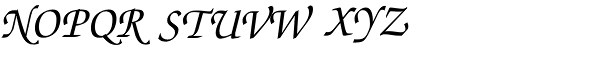 Zapf Chancery Italic Font UPPERCASE