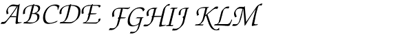 Zapf Chancery Light Italic Font UPPERCASE