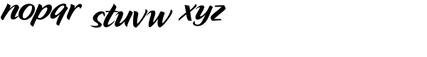 Zar2 Script Font LOWERCASE