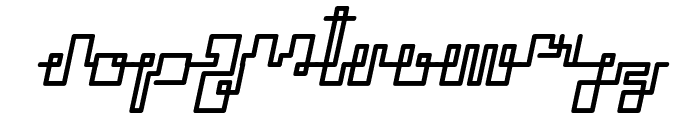 ZETUEcript Oblique Font LOWERCASE