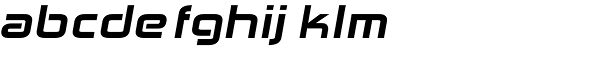 Zekton Extended Heavy Italic Font LOWERCASE