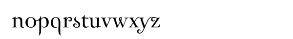 Zephyr Regular Font LOWERCASE