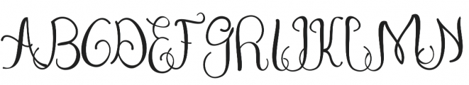 Zerica Regular otf (400) Font UPPERCASE