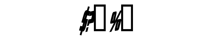 Zero Gravity Bold Italic Font OTHER CHARS