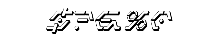 Zeta Sentry 3D Italic Font OTHER CHARS