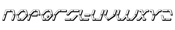 Zeta Sentry 3D Italic Font UPPERCASE
