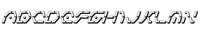 Zeta Sentry 3D Italic Font LOWERCASE