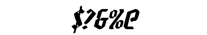 Zollern Expanded Italic Font OTHER CHARS