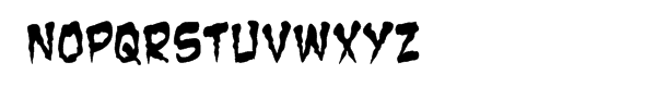 Zombie Guts BB Font LOWERCASE