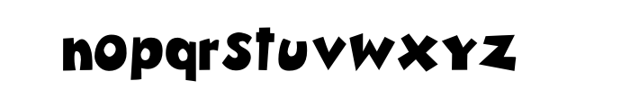 Zubilo Black Regular OT Font LOWERCASE