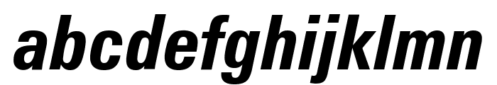Zurich Bold Condensed Italic BT Font LOWERCASE