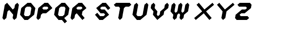 Zyprexia Bold Oblique Font UPPERCASE