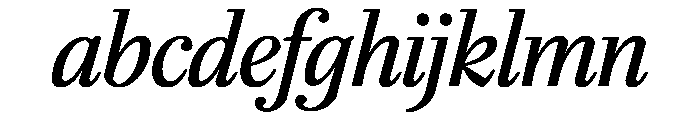 96 Italic Font LOWERCASE