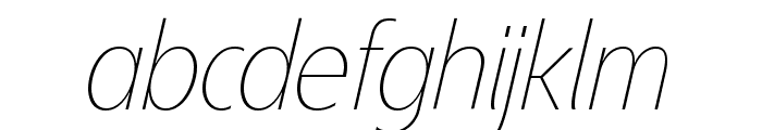 ?conoSans Reduced 36 Thin Italic Font LOWERCASE