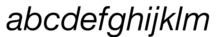 .Helvetica Neue Interface Italic M3 Font LOWERCASE